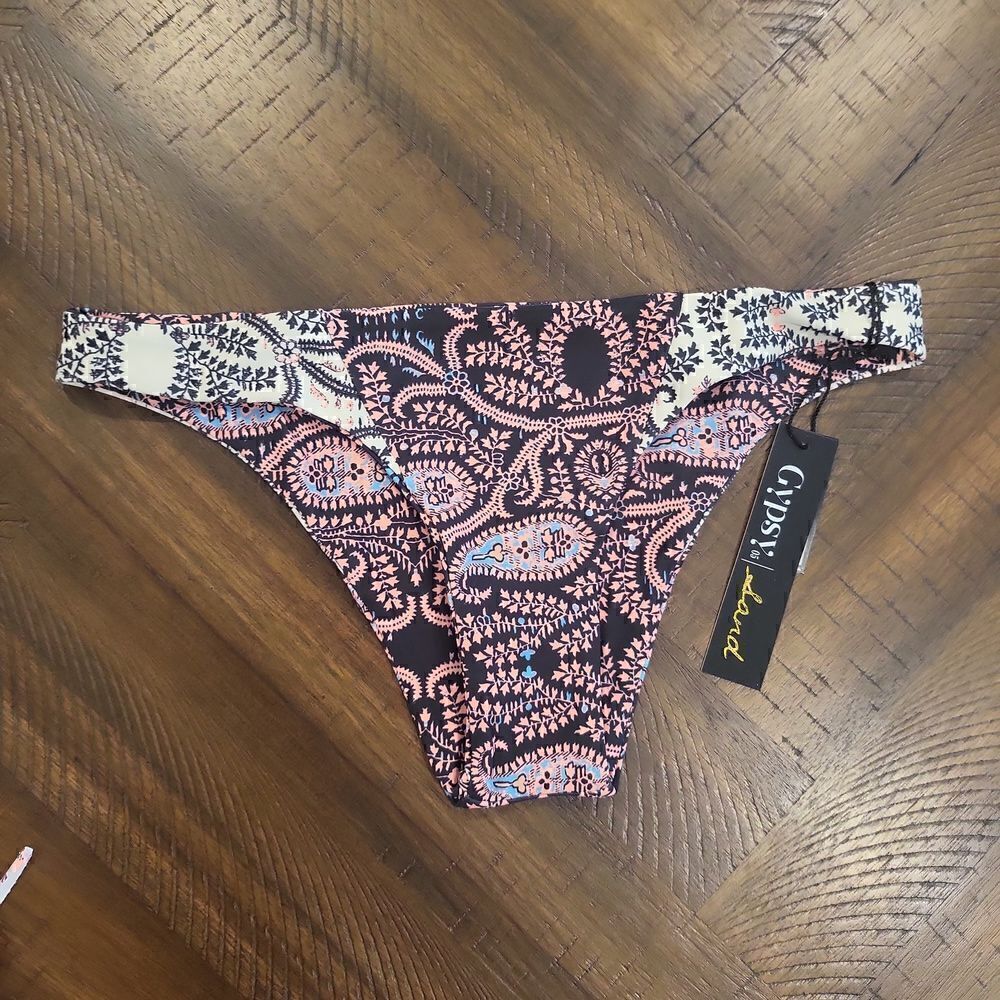Reversible String Bikini Set Paisley and floral Small - Picture 2 of 4